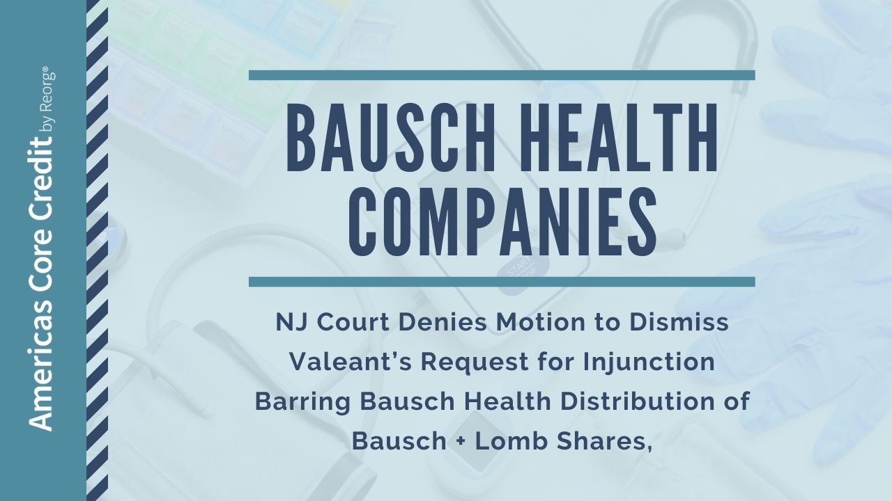 Litigation Coverage NJ Court Denies Motion to Dismiss Valeant’s